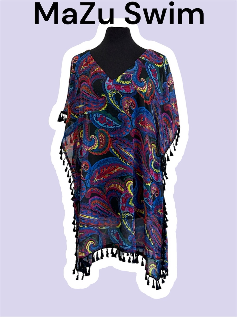 MaZu Swim Sheer Multicolor Paisley Cover-Up